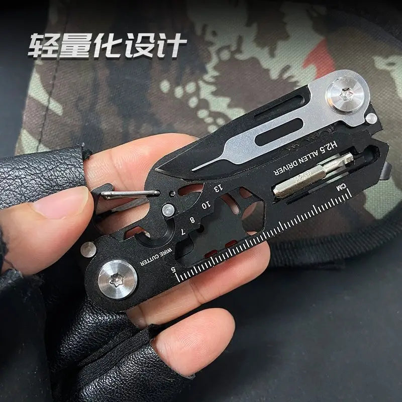 Multifunctional EDC Combination Tool, Portable Wrench, Foldable and Portable, Self-defense, Outdoor Camping Tools