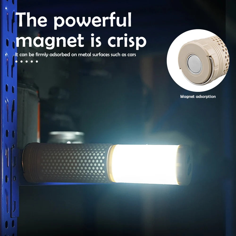 Camping Lights Rechargeable Outdoor Telescopic Collapsible Lanterns Multi-Functional Portable Magnetic Tent Lamps Emergency Hiki