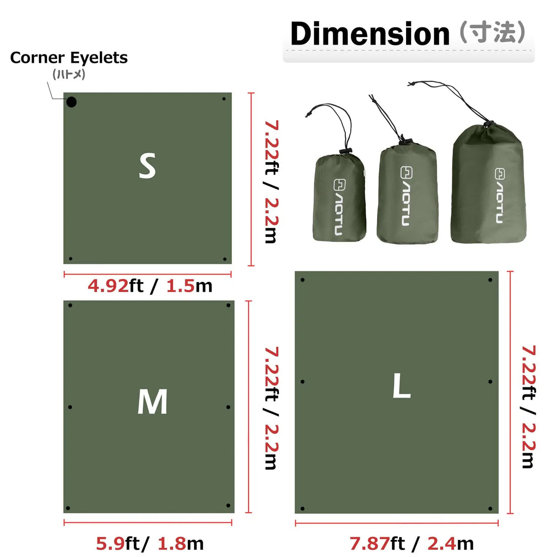 Waterproof Camping Tent Tarp Hammock Rain Fly Footprint Ground Cloth Shelter Sunshade Beach Picnic Blanket Mat for Outdoor